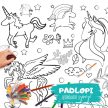 Unikornis Padlopi letörölhető színező