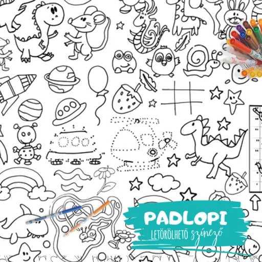 Unisex Padlopi letörölhető színező
