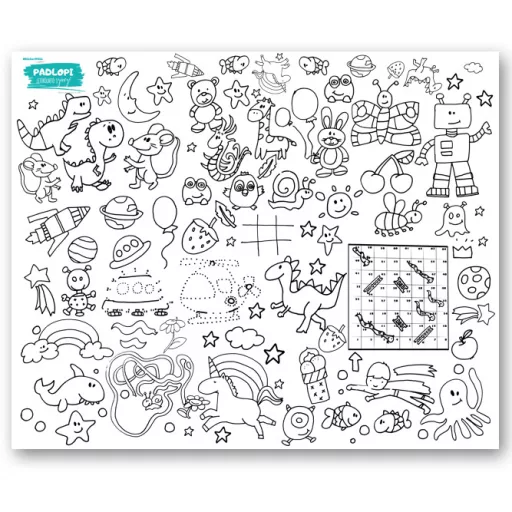 Unisex Padlopi letörölhető színező