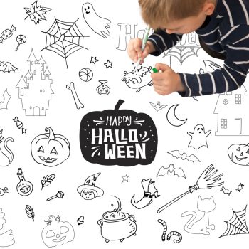 Halloween Padlopi letörölhető színező