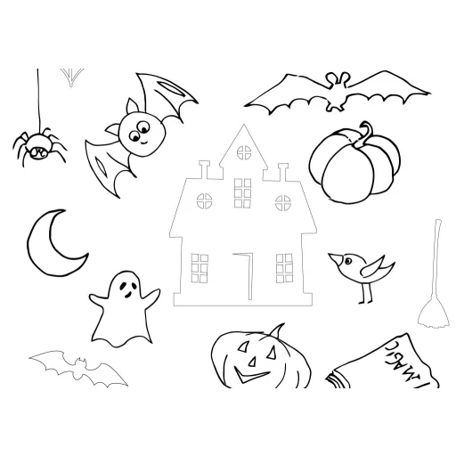 Halloween Padlopi letörölhető színező