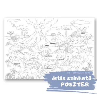 Dinoszaurusz - Óriás papírszínező (97x68)
