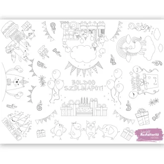 Szülinap - Óriás papírszínező (97x68)