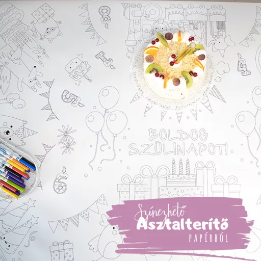 Szülinap - Óriás papírszínező (97x68)