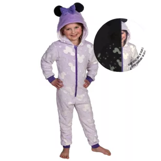 Disney Minnie sötétben világító gyerek hosszú pizsama, overál (122/128)