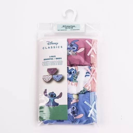 Disney Lilo és Stitch, A csillagkutya Scrump gyerek fehérnemű, bugyi 3 darab/csomag 104/110