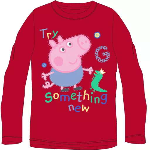 Peppa malac Something New Red gyerek hosszú póló, felső 6 év / 116 cm