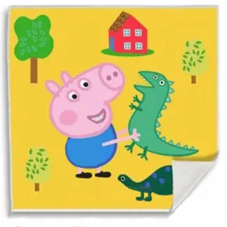 Peppa malac Dino Mágikus Kéztörlő arctörlő, törölköző