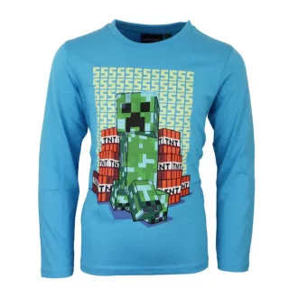   Minecraft sötétben világító gyerek hosszú ujjú póló, felső