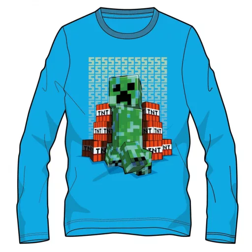 Minecraft sötétben világító gyerek hosszú ujjú póló, felső