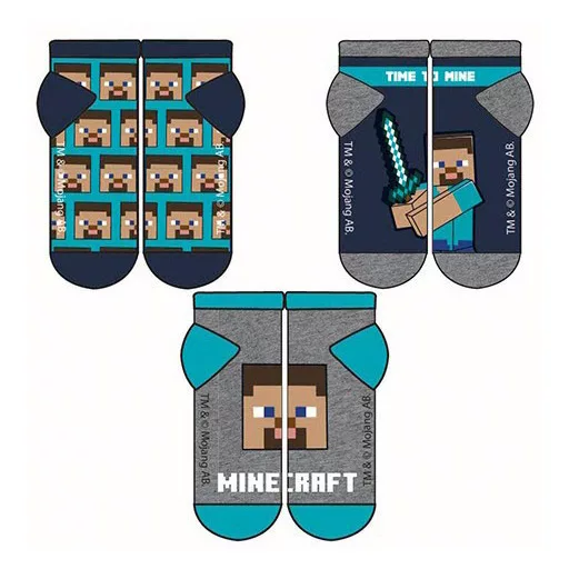 Minecraft gyerek titokzokni (3 pár)