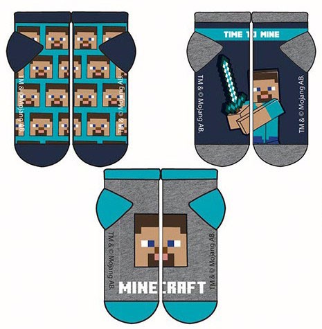 Minecraft gyerek titokzokni (3 pár)