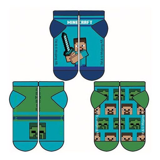 Minecraft gyerek titokzokni (3 pár)