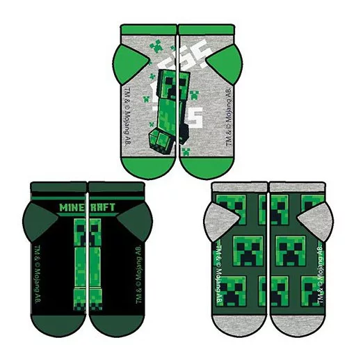 Minecraft gyerek titokzokni (3 pár)