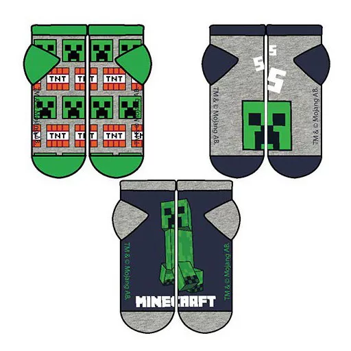 Minecraft gyerek titokzokni (3 pár)