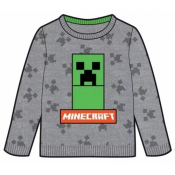 Minecraft gyerek kötött pulóver