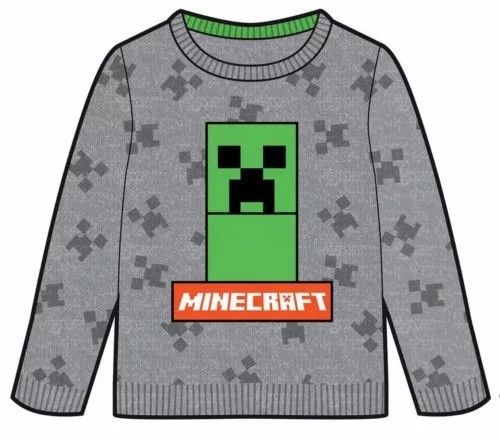 Minecraft gyerek kötött pulóver