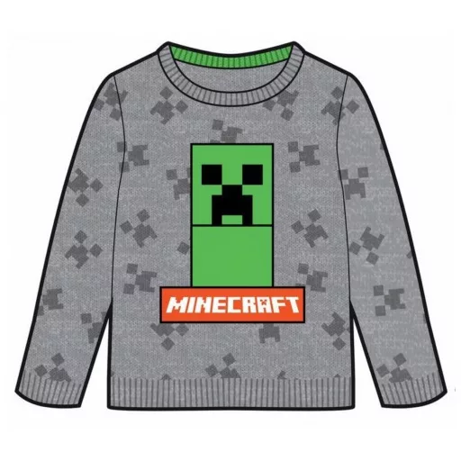 Minecraft gyerek kötött pulóver