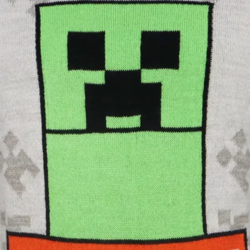 Minecraft gyerek kötött pulóver