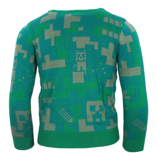 Minecraft gyerek kötött pulóver