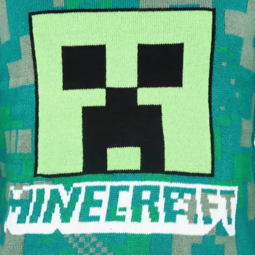 Minecraft gyerek kötött pulóver