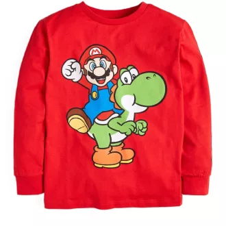 Super Mario Yoshi gyerek hosszú ujjú póló, felső 116/122