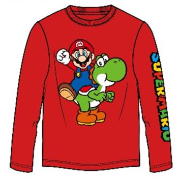 Super Mario Yoshi gyerek hosszú ujjú póló, felső 116/122