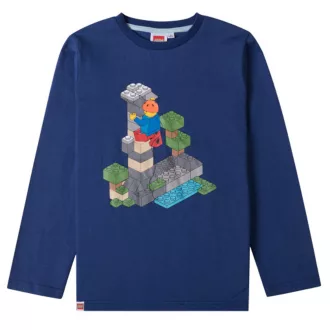 Lego Block Dark Blue gyerek hosszú ujjú póló, felső 98