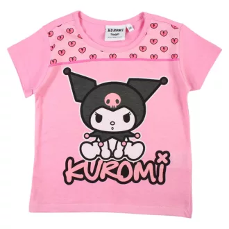Hello Kitty Kuromi Pink gyerek rövid póló, felső 98