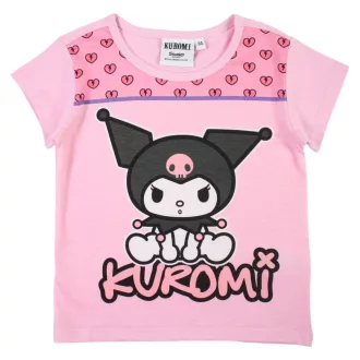 Hello Kitty Kuromi Light Pink gyerek rövid póló, felső 116