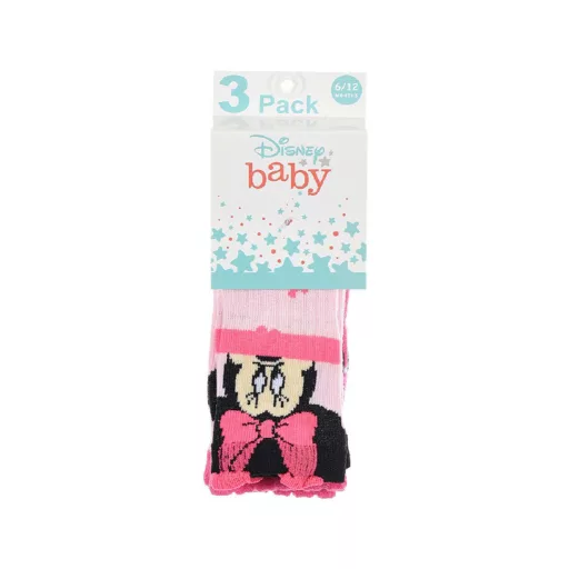 Disney Minnie baba zokni (3 pár) (0-6 hó)