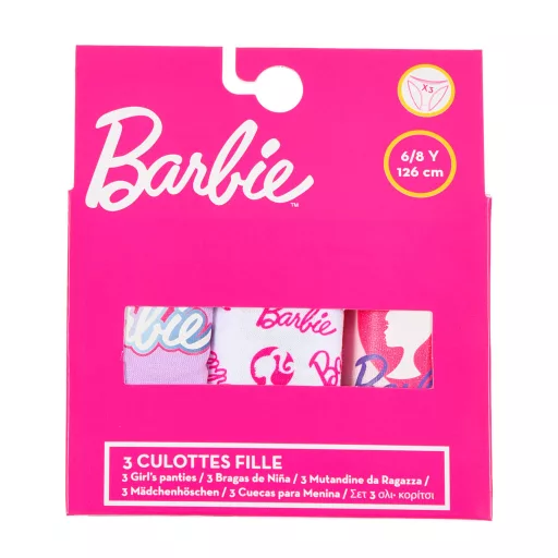 Barbie Pink Shadow gyerek fehérnemű, bugyi 3 darab/csomag 104/110