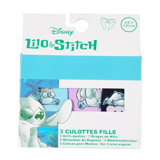 Disney Lilo és Stitch, A csillagkutya Alien gyerek fehérnemű, bugyi 3 darab/csomag 116/128