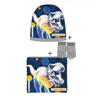   Jurassic World Attack Grey gyerek sapka + snood + kesztyű szett