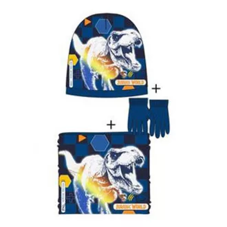   Jurassic World Attack Dark Blue gyerek sapka + snood + kesztyű szett