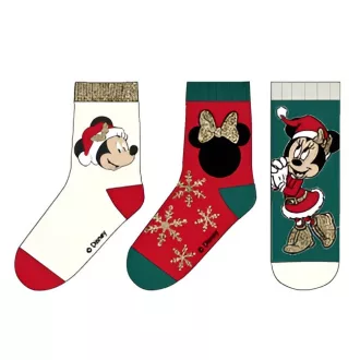 Disney Minnie Snow Green karácsonyi gyerek zokni 23/26