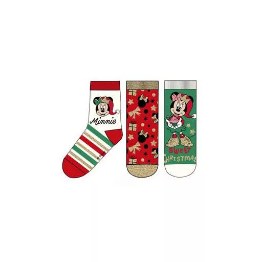 Disney Minnie Karácsony gyerek zokni (3 pár)