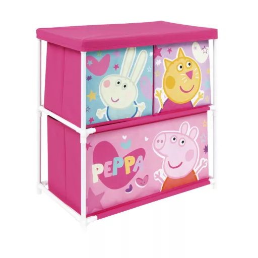 Peppa malac játéktároló állvány 3 rekeszes (53x30x60 cm)