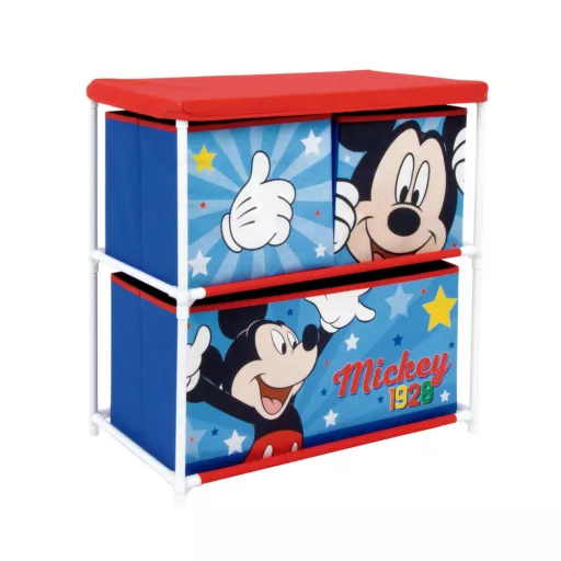 Disney Mickey Star játéktároló állvány 3 rekeszes (53x30x60 cm)