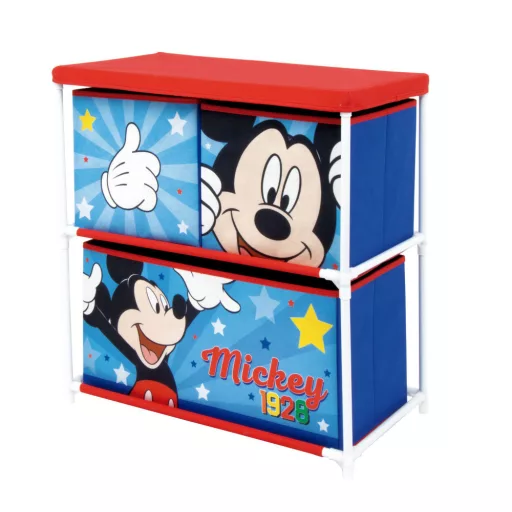 Disney Mickey Star játéktároló állvány 3 rekeszes (53x30x60 cm)