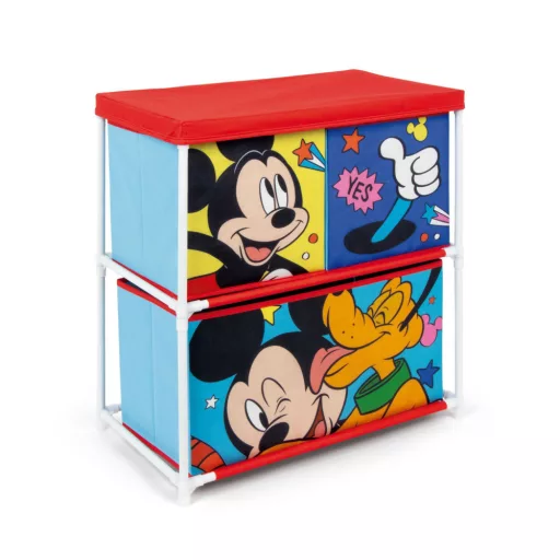 Disney Mickey, Pluto játéktároló állvány 3 rekeszes (53x30x60 cm)
