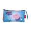 Peppa malac Rocket 3 rekeszes tolltartó (21x11cm)
