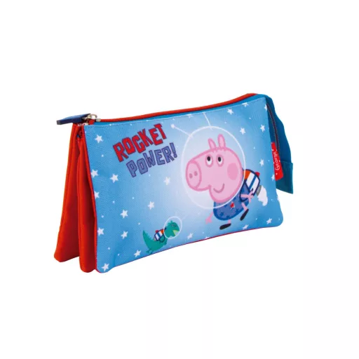 Peppa malac Rocket 3 rekeszes tolltartó (21x11cm)