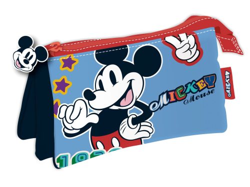 Disney Mickey 3 rekeszes tolltartó (21x11cm)