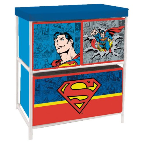 Superman játéktároló állvány 3 rekeszes (53x30x60 cm)