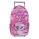 Disney Lilo és Stitch, A csillagkutya Pink Angel gurulós ovis hátizsák, táska 36cm