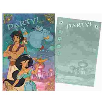 Disney Aladdin Party Meghívó 5 db-os