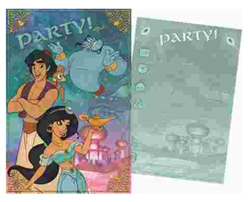 Disney Aladdin Party Meghívó 5 db-os