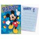 Disney Mickey Party Meghívó 5 db-os