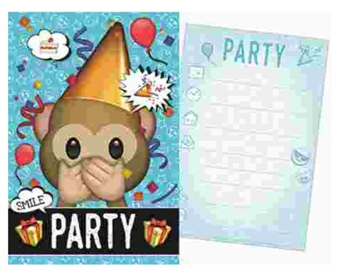 Emoji Party Meghívó 5 db-os